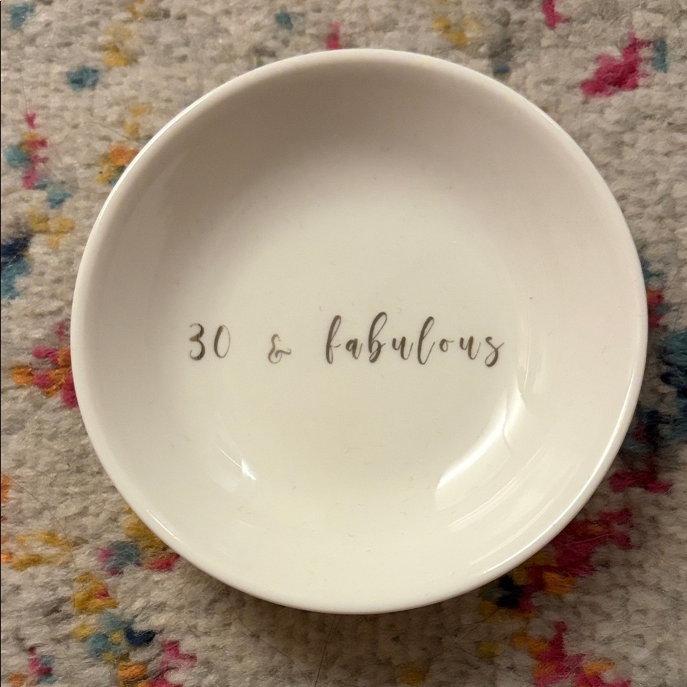 White '30 & Fabulous' Dish